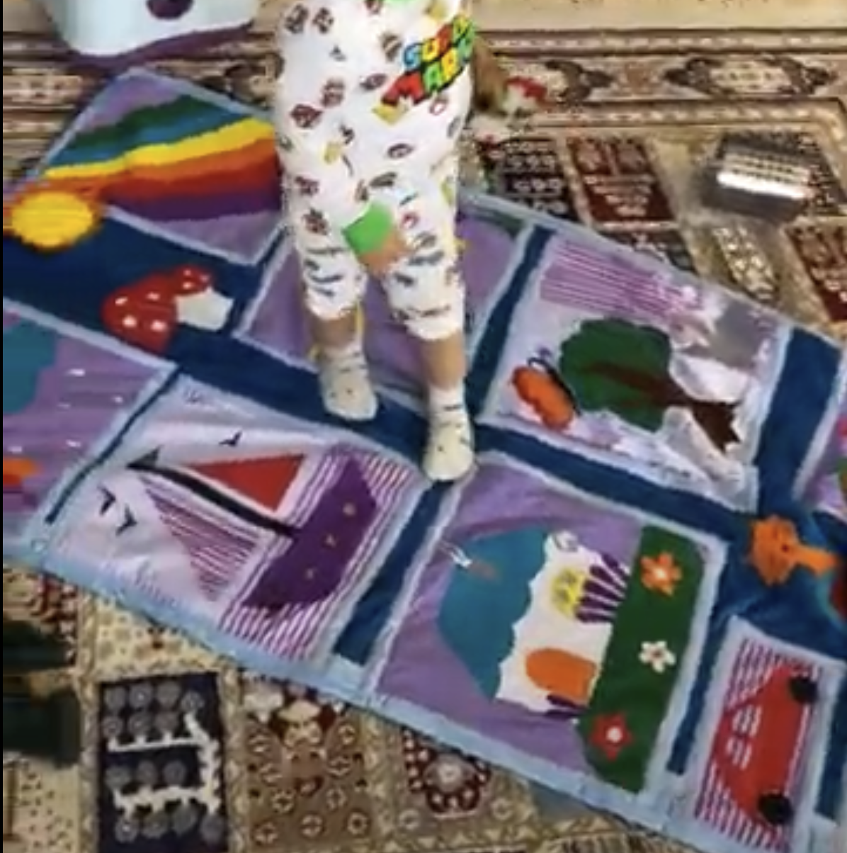 Handmade Interactive Fabric Play Mat and Soft Toys image 2